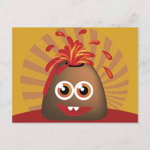 Cute Volcano Postcard