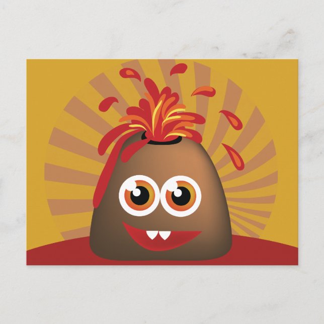 Cute Volcano Postcard (Front)