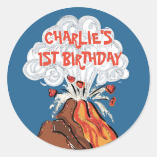 Cute Volcano Sticker Envelope Seal 