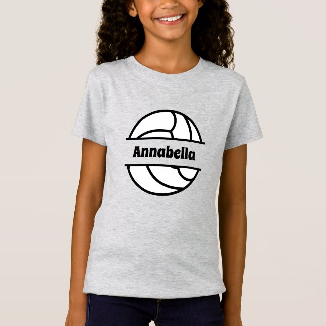 cute volleyball add name T-Shirt (Front)