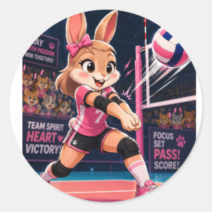 CUTE VOLLEYBALL BUNNY GIRL STICKER