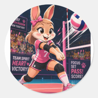 CUTE VOLLEYBALL BUNNY GIRL STICKER