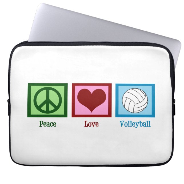 Cute Volleyball Laptop Sleeve (Front)
