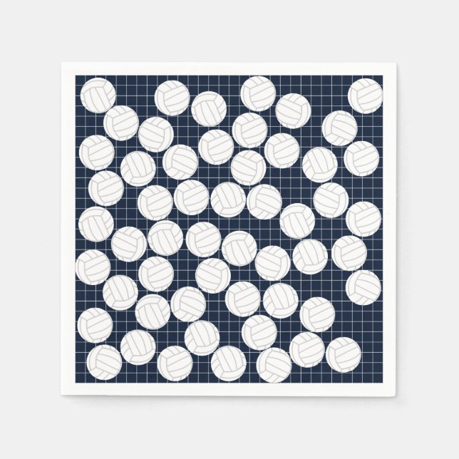 Cute Volleyball Paper Napkins (Front)
