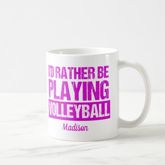 Cute Volleyball Player Coffee Mug (Right)