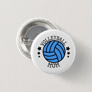 Cute Volleyball sports Mom word art 3 Cm Round Badge