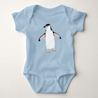 Cute Waddling Chinstrap Penguin Baby Bodysuit