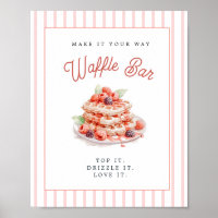 Cute Waffle Bar Bridal shower