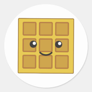 Cute Waffle Classic Round Sticker