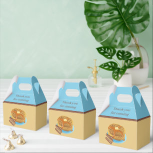 cute waffles and sausage breakfast favour box