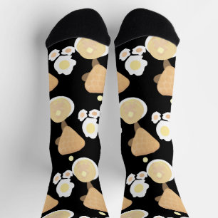 Cute Waffles Pancake Eggs Breakfast Buffet Party S Socks