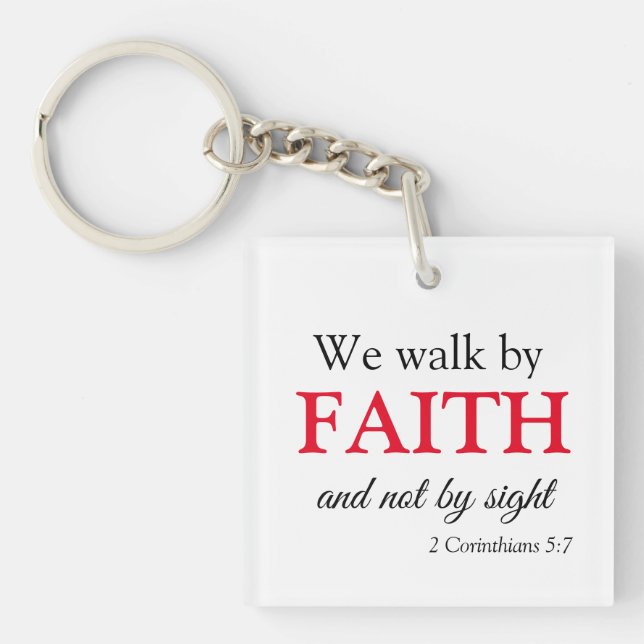 Cute Walk by Faith Key Ring (Front)