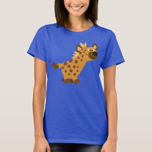 Cute Walking Cartoon Hyena Women T-Shirt