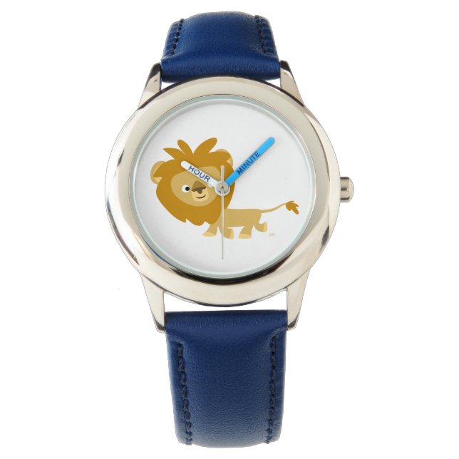 Cute Walking Cartoon Lion Watch (Front)