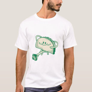 Cute Walking Green Taco Mascot Character T-Shirt