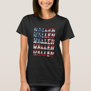 Cute Wallen American Flag Red White Blue For Women T-Shirt