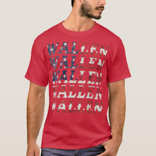 Cute Wallen American Flag Red White Blue Merch Out T-Shirt