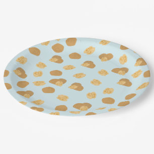 Cute Walnuts Nut Pattern Paper Plate