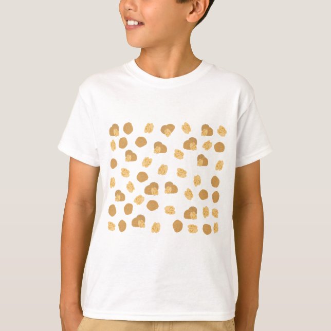 Cute Walnuts Nut Pattern T-Shirt (Front)
