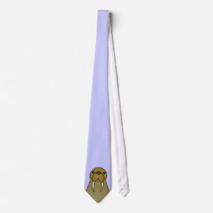 Cute Walrus Cartoon Tie
