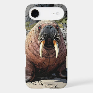 Cute Walrus on a Sandy Beach 