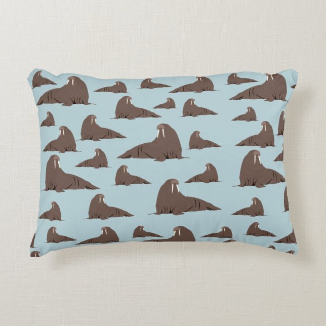 Cute Walrus Pattern  Decorative Cushion (Front)