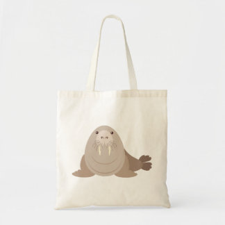 Cute walrus tote bag