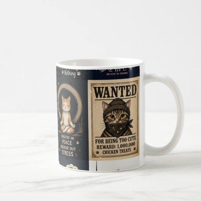 Cute “Wanted Cat” Funny Mug – Cat Lover Gift | Kaw (Right)
