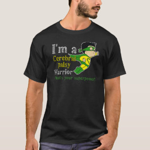 Cute Warrior Cp Hero Cerebral Palsy Awareness T-Shirt
