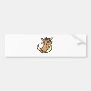 Cute Warthog Cartoon Shirt Bumper Sticker