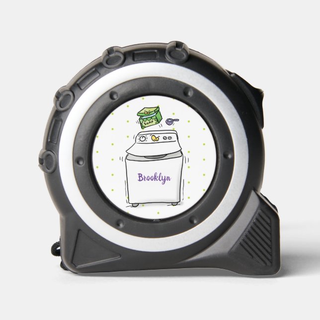 Cute washing machine laundry cartoon illustration 1 (Front)