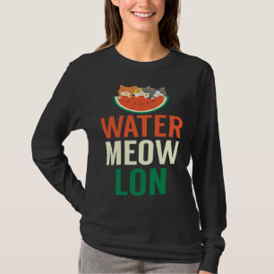 Cute Water Meow Leon Melon With Cats Melon Growers T-Shirt