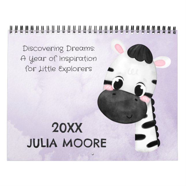 Cute Watercolor Animals Inspirational  Calendar (Cover)