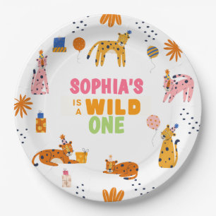 Cute Watercolor animals Wild one Paper Napkin Paper Plate