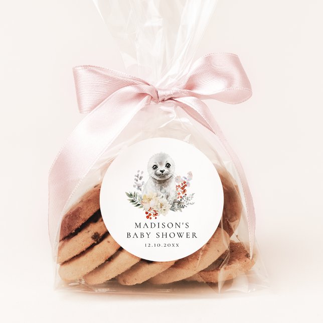 Cute Watercolor Arctic Seal Winter Baby Shower (Creator Uploaded)