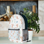 Cute Watercolor Axolotl Pattern Monogram Printed Backpack<br><div class="desc">Trendy monogram design. Personalise with your name, monogram, initial or text. Perfect for wherever you go – whether you’re on the commute, at the gym or exploring the outdoors. Design personalised backpacks for school, work, or adventures in the wild. Get one for yourself! Get prepared for a festival, hike, or...</div>