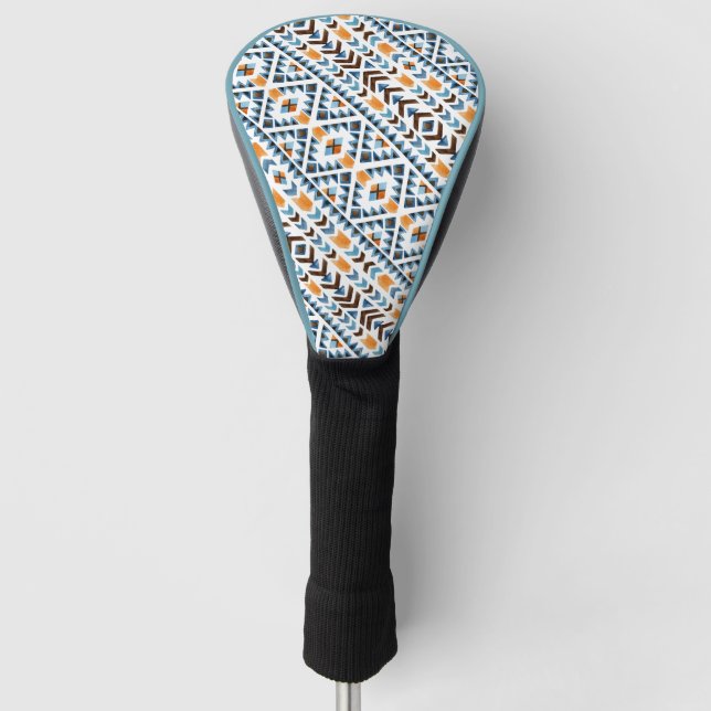 Cute watercolor aztec pattern golf head cover (Front)