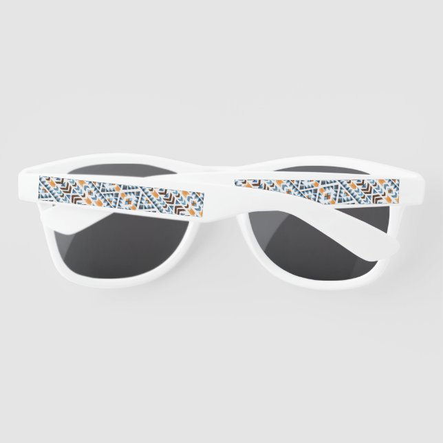 Cute watercolor aztec pattern sunglasses (Back)