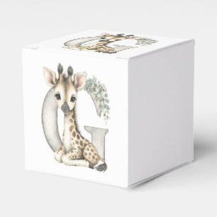 Cute Watercolor Baby Animals with Alphabet Letters Favour Box
