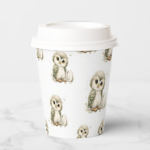 Cute Watercolor Baby Animals with Alphabet Letters Paper Cups