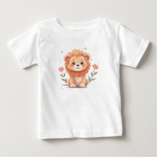 Cute Watercolor Baby Lion Cub T-Shirt