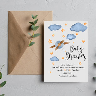 Cute watercolor Baby shower Invitation