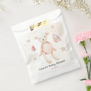 Cute Watercolor Baby Toys Teddy Bear Baby Shower Favour Bags
