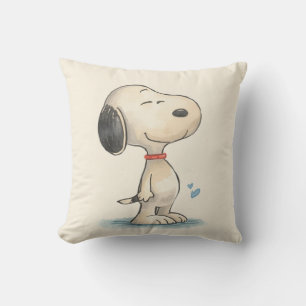 Cute Watercolor Beagle Dog Illustration Cushion