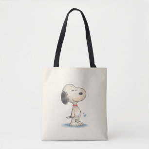 Cute Watercolor Beagle Dog Illustration Tote Bag