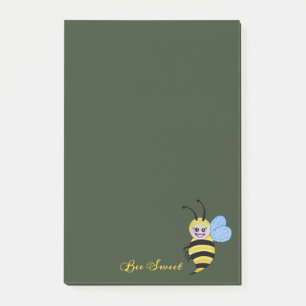 Cute Watercolor Bee With Happy Smile Post-it Notes