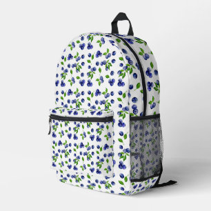 Cute Watercolor Blueberries Pattern Berry Printed Backpack