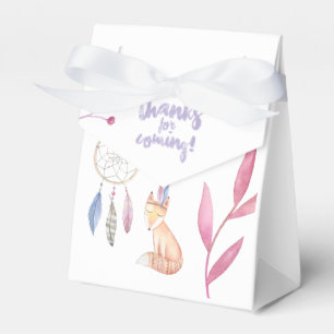 Cute Watercolor Boho Tribal Baby Shower Thank You Favour Box