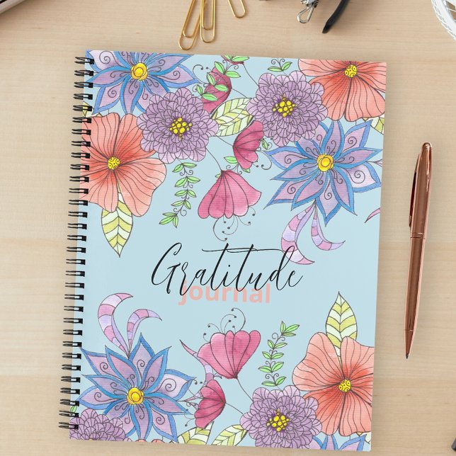 Cute Watercolor Botanical Gratitude Journal (Creator Uploaded)