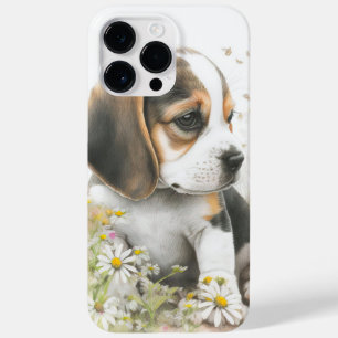 CUTE WATERCOLOR BROWN & WHITE BEAGLE PUPPY DOG Case-Mate iPhone 14 PRO MAX CASE